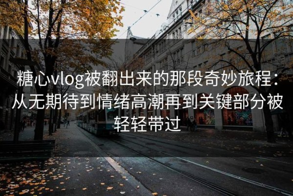 糖心vlog被翻出来的那段奇妙旅程：从无期待到情绪高潮再到关键部分被轻轻带过