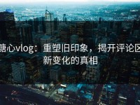 糖心vlog：重塑旧印象，揭开评论区新变化的真相