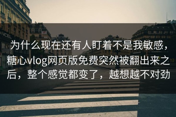 为什么现在还有人盯着不是我敏感，糖心vlog网页版免费突然被翻出来之后，整个感觉都变了，越想越不对劲
