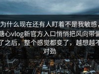 为什么现在还有人盯着不是我敏感，糖心vlog新官方入口悄悄把风向带偏了之后，整个感觉都变了，越想越不对劲