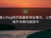 糖心Vlog网页版最新地址曝光，让情绪开关瞬间被踩中