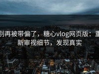 别再被带偏了，糖心vlog网页版：重新审视细节，发现真实