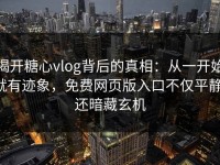 揭开糖心vlog背后的真相：从一开始就有迹象，免费网页版入口不仅平静，还暗藏玄机