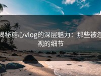 揭秘糖心vlog的深层魅力：那些被忽视的细节