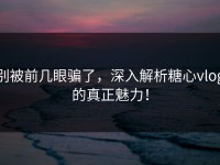 别被前几眼骗了，深入解析糖心vlog的真正魅力！