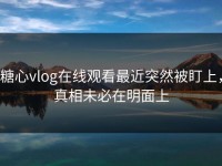 糖心vlog在线观看最近突然被盯上，真相未必在明面上