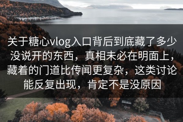 关于糖心vlog入口背后到底藏了多少没说开的东西，真相未必在明面上，藏着的门道比传闻更复杂，这类讨论能反复出现，肯定不是没原因