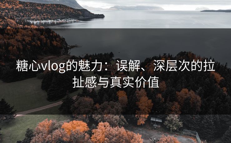 糖心vlog的魅力：误解、深层次的拉扯感与真实价值