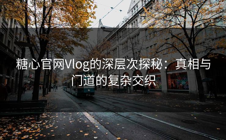 糖心官网Vlog的深层次探秘:真相与门道的复杂交织 糖心官网Vlog的深层次探秘:真相与门道的复杂交织